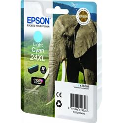 Epson 24XL - 9,8 ml - XL - hell Cyan - original - Blisterverpackung - Tintenpatrone - fÃ¼r Expression Photo XP-55, 750, 760, 850, 860, 950, 960, Expression Premium XP-750, 850 (C13T24354010)
