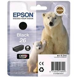 Epson 26 - Schwarz - Original - Tintenpatrone - fÃ¼r Expression Photo XP-760, Expression Premium XP-510, 520, 615, 620, 625, 710, 720, 810, 820 (C13T26014010)