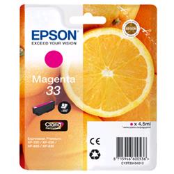 Epson 33 - 4,5 ml - Magenta - original - Blisterverpackung - Tintenpatrone - fÃ¼r Expression Home XP-635, 830, Expression Premium XP-530, 540, 630, 635, 640, 645, 830, 900 (C13T33434010)