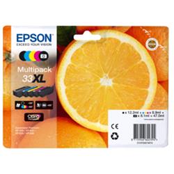 Epson 33XL Multipack - 5er-Pack - Schwarz, Gelb, Cyan, Magenta, Photo schwarz - Original - Blisterverpackung - Tintenpatrone (C13T33574010)