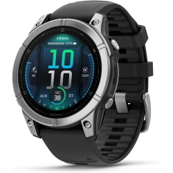 Garmin fēnix E - 47 mm AMOLED Schwarz/ Silber