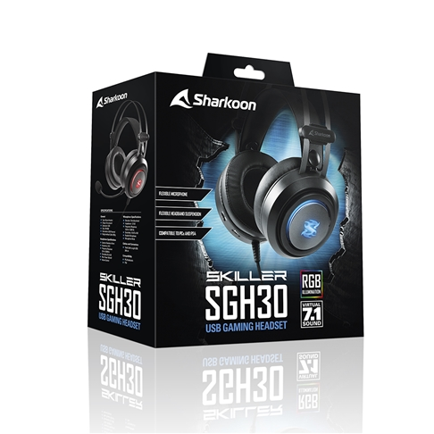 Sharkoon SKILLER SGH30 - Headset - ohrumschlieÃend - kabelgebunden - USB