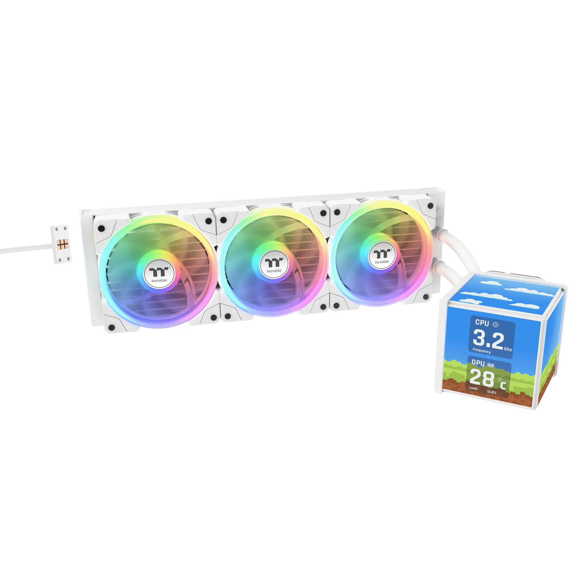 THERMALTAKE MINECUBE 360 Ultra All-In-One Liquid Cooler System ARGB Fan Snow