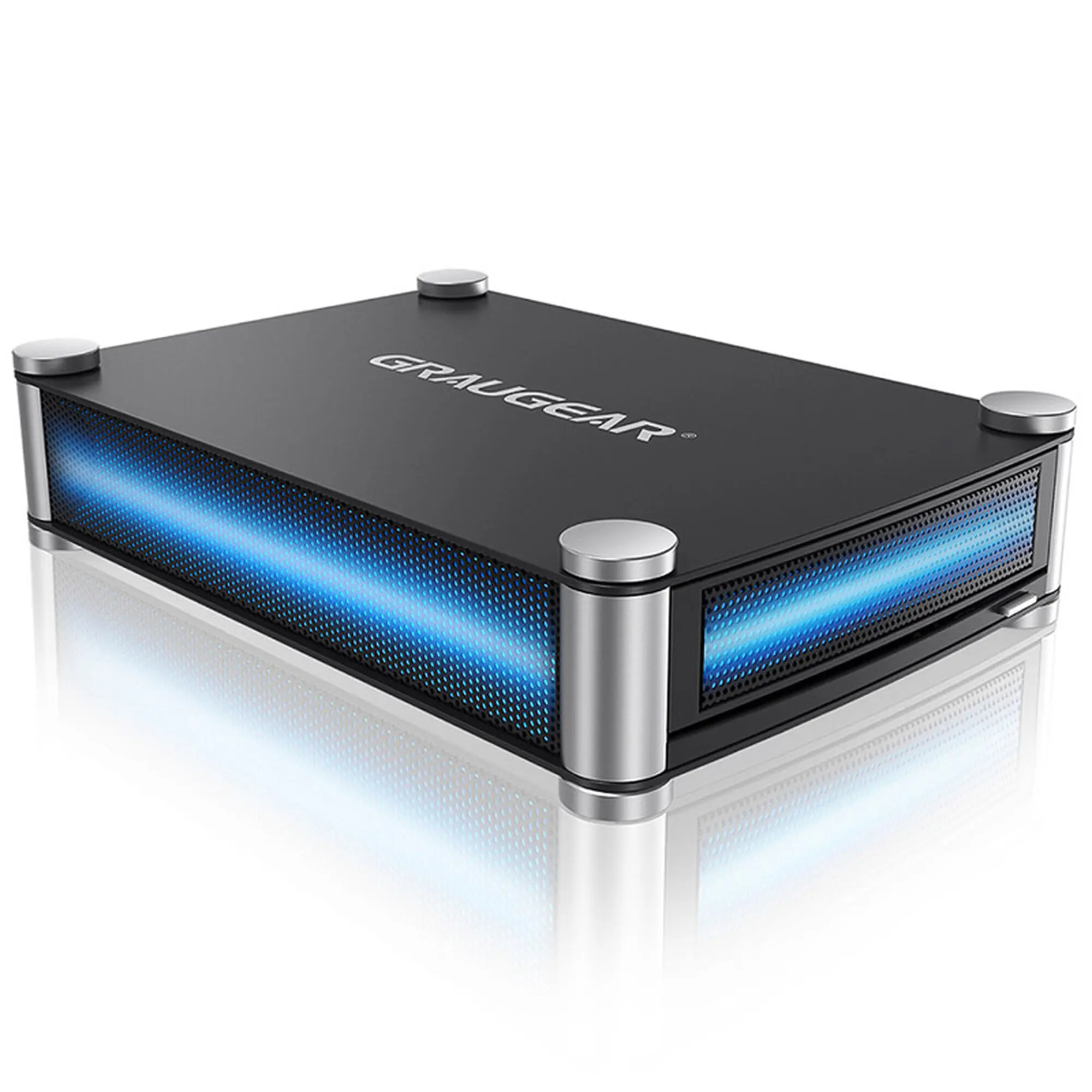 Graugear G-5251 - Case esterno per unità ottiche 5,25 pollici USB 3.0 ed eSATA - Nero/Argento