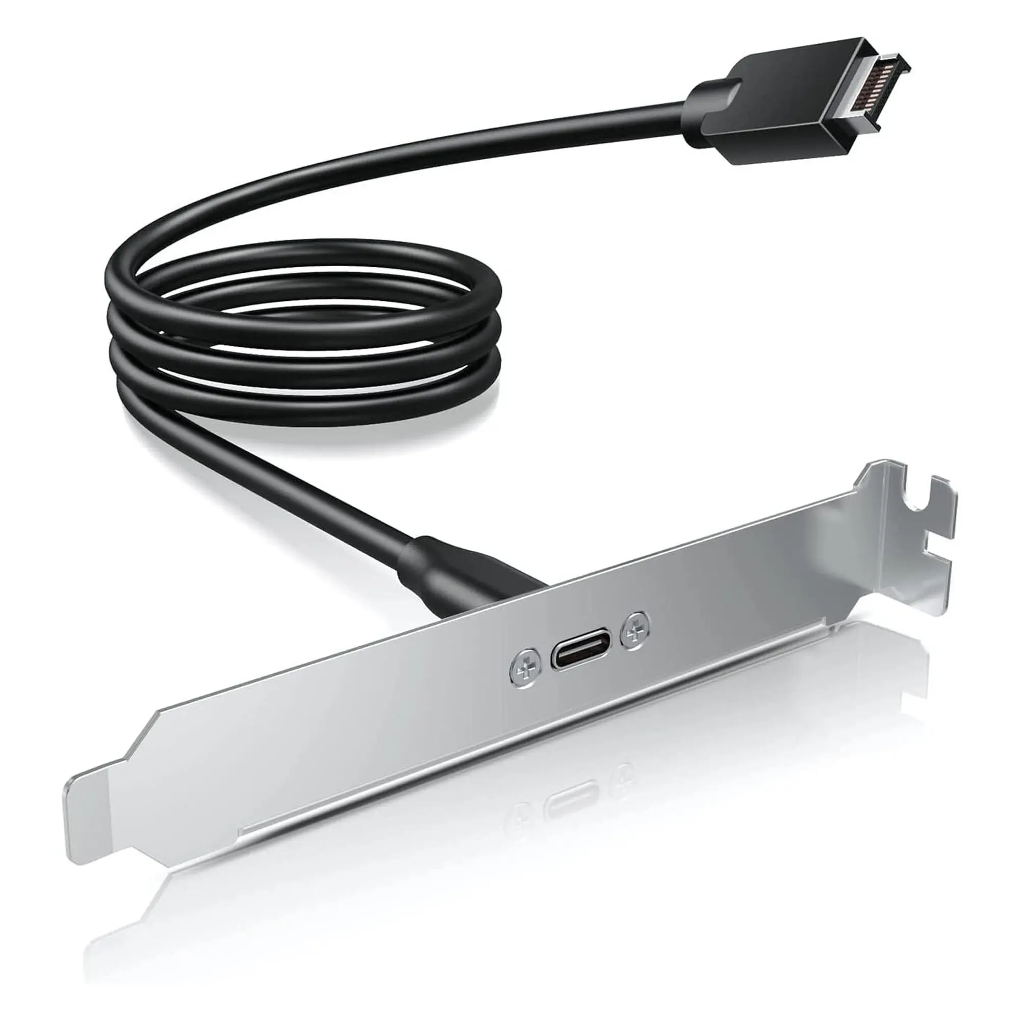 Graugear G-ETC-20G-B Adattatore USB-C interno USB 3.2 Gen2x2, 20 Gb/s, PD 100W, staffa PCI - Nero
