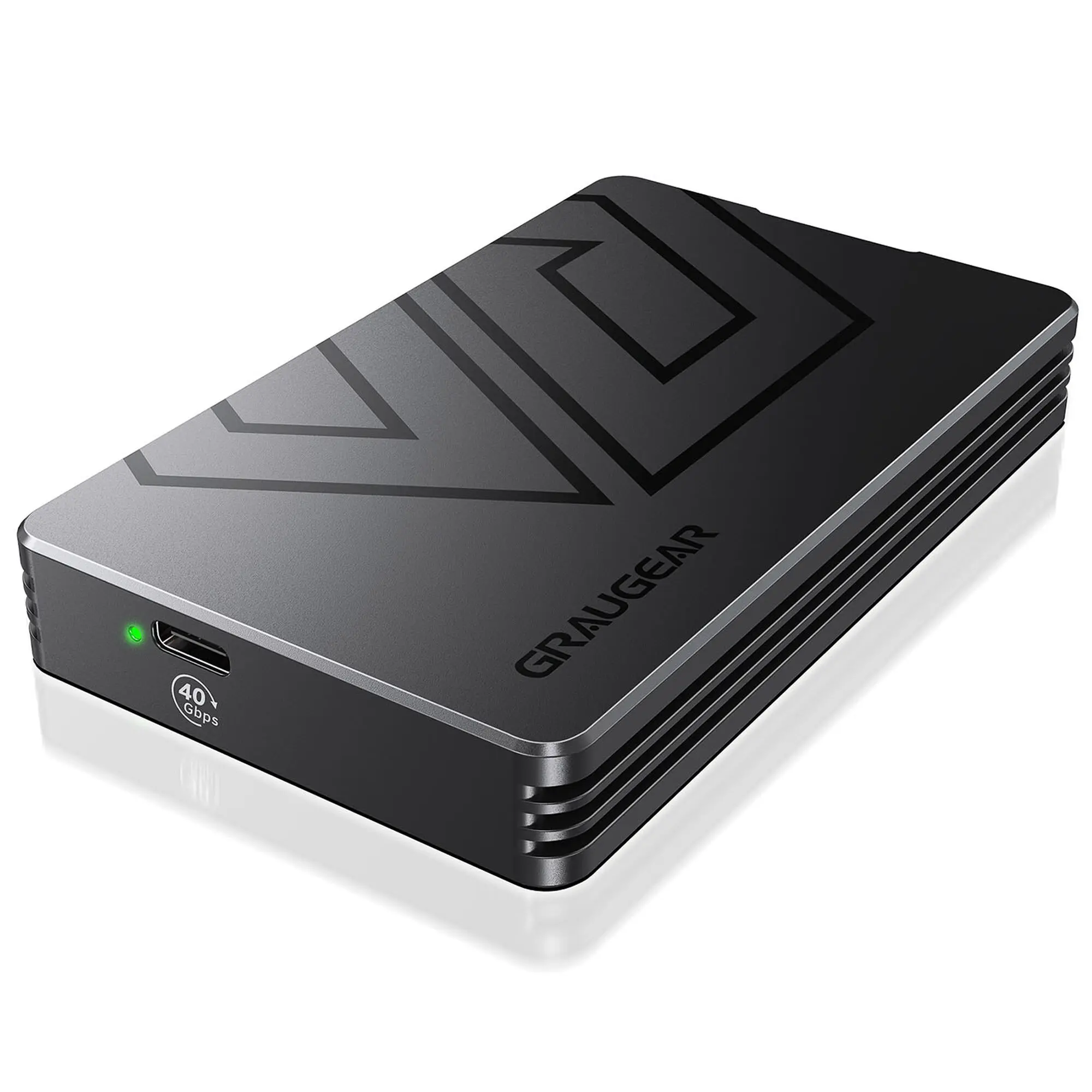 Graugear G-M2U4-40G01 Box Esterno per SSD M.2 NVMe, USB4 40 Gbit/s, PCIe 4.0 x4, Alluminio - Nero
