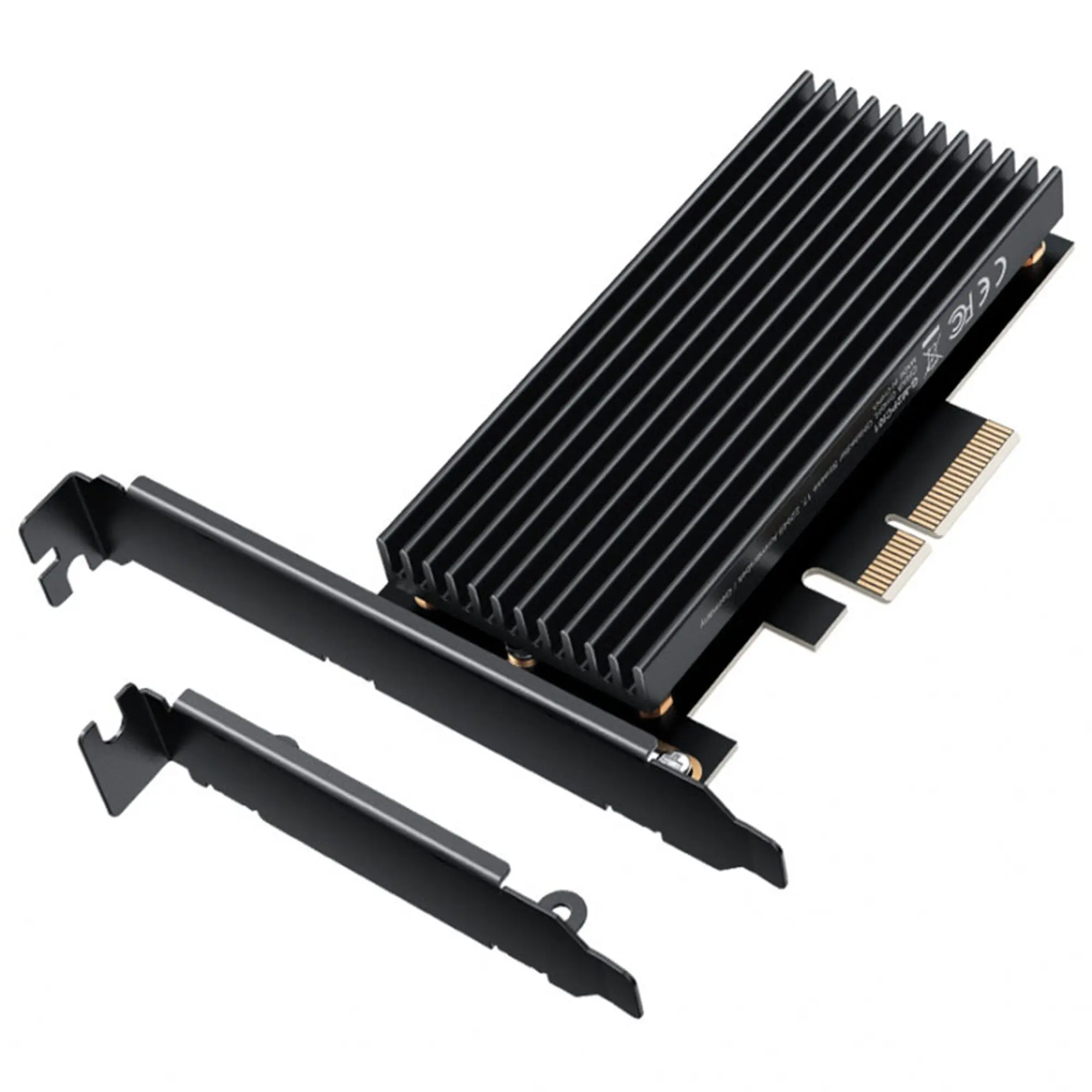 Graugear G-M2PCI01 Adattatore PCIe 4.0 x4 per SSD M.2 NVMe con Dissipatore, Low-Profile - Nero