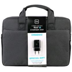 TUCANO TLINE BUNDLE BORSA 15.6 NERO + CHARGER - BU-TL-BSBTK15-AC-BK