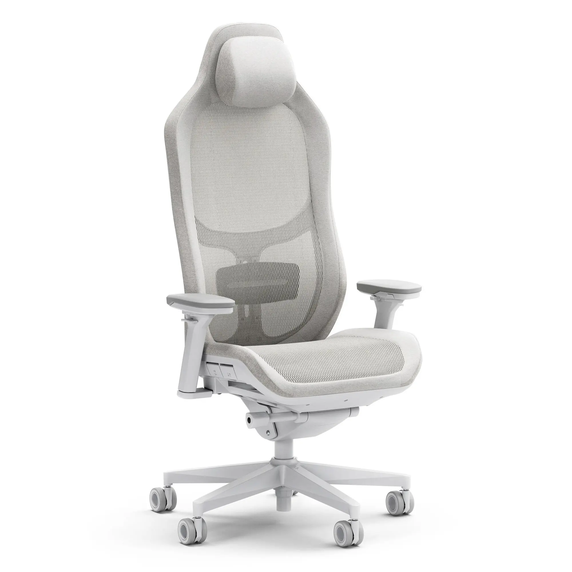 Fractal Design Refine Mesh - Sedia Gaming Ergonomica con Braccioli 4D, Meccanismo Sincronizzato e Supporto Lombare Regolabile - Grigio Chiaro