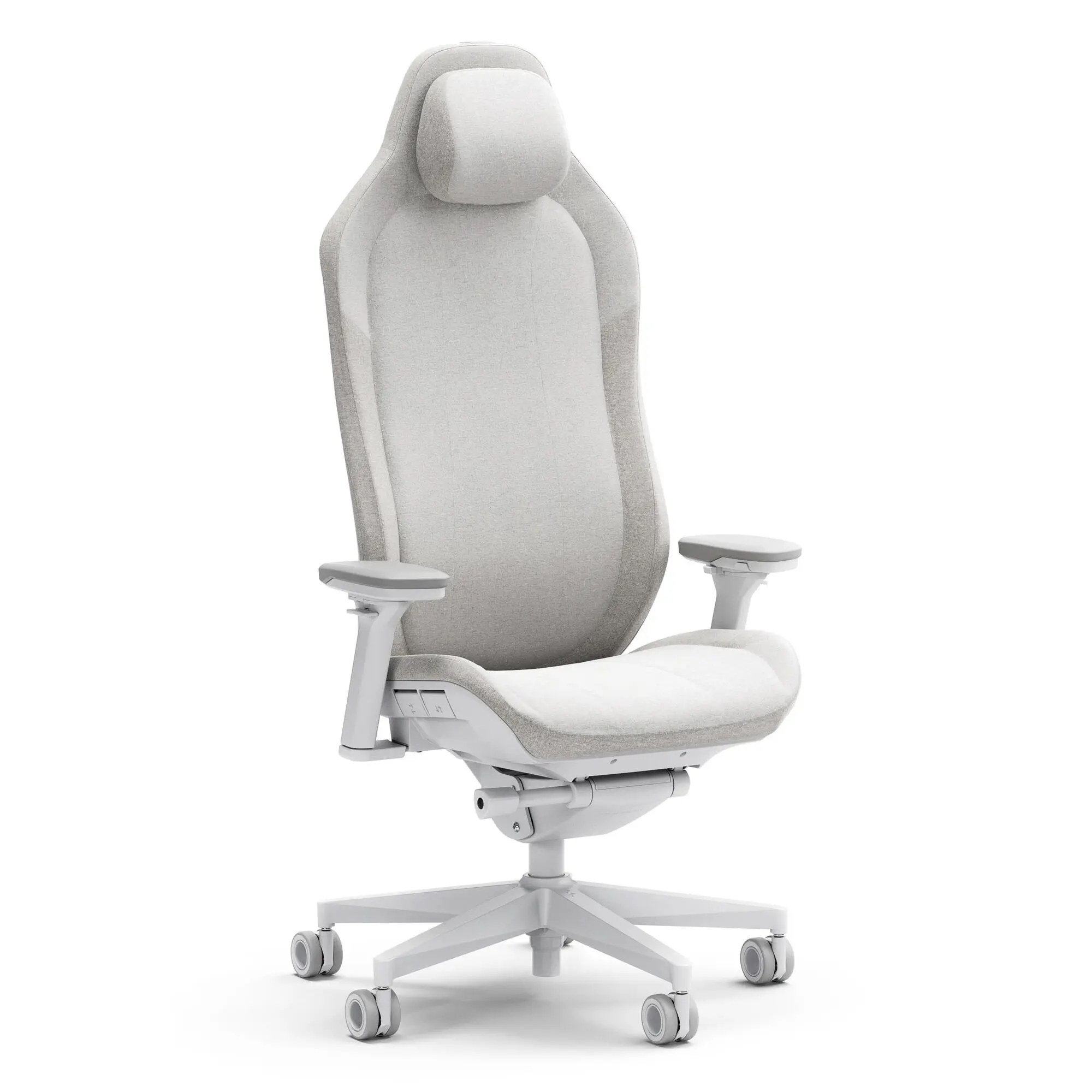 Fractal Design Refine - Sedia Gaming Ergonomica in Tessuto con Braccioli 4D e Lordosi Regolabile - Grigio Chiaro