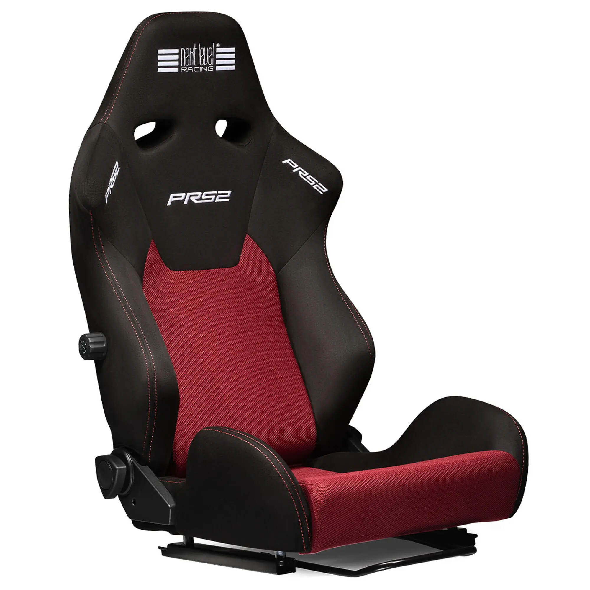 Next Level Racing PRS2 Performance Reclining - Sedile Sim Racing con Schienale Reclinabile e Tessuto Mesh - Rosso/Nero