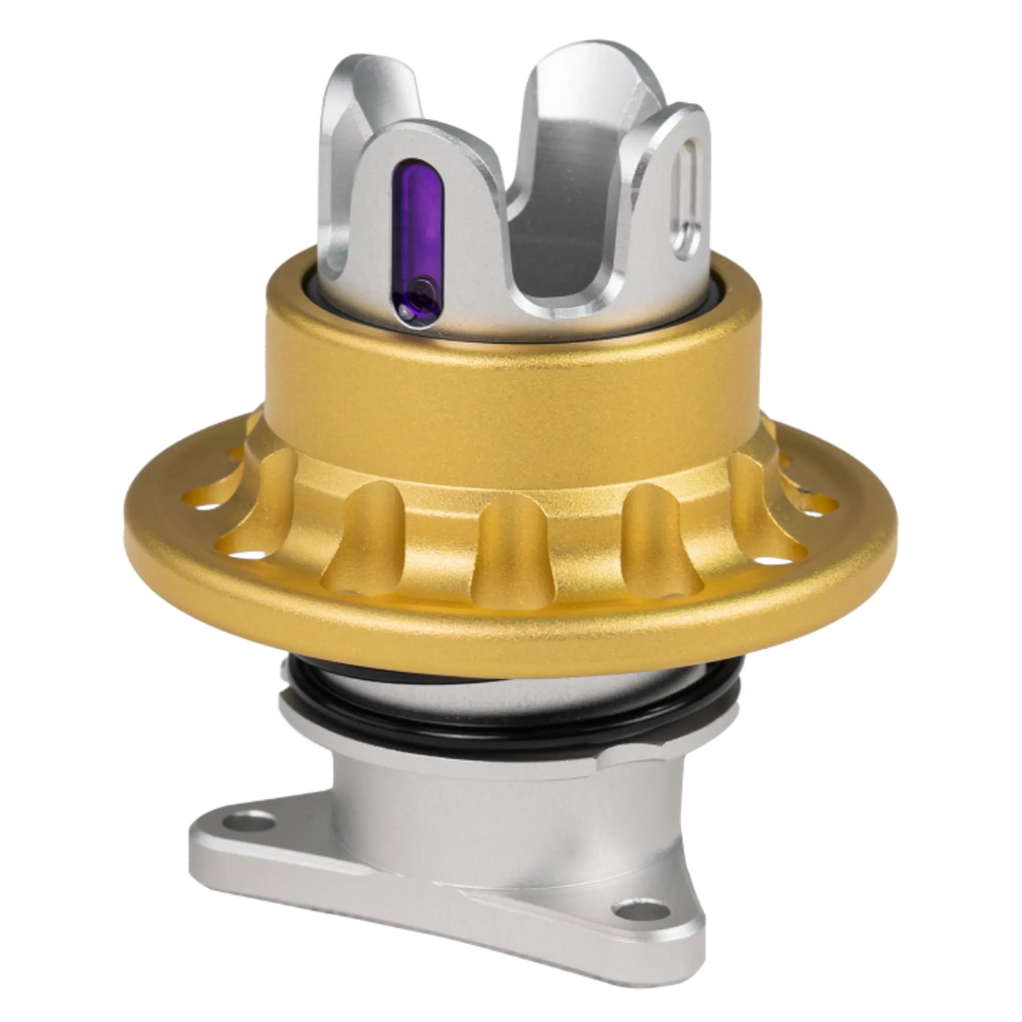 Conspit CDP QuickRelease - Sistema Quick Release in Alluminio CNC per Wheelbase Sim Racing Serie ARES - Grigio Chiaro