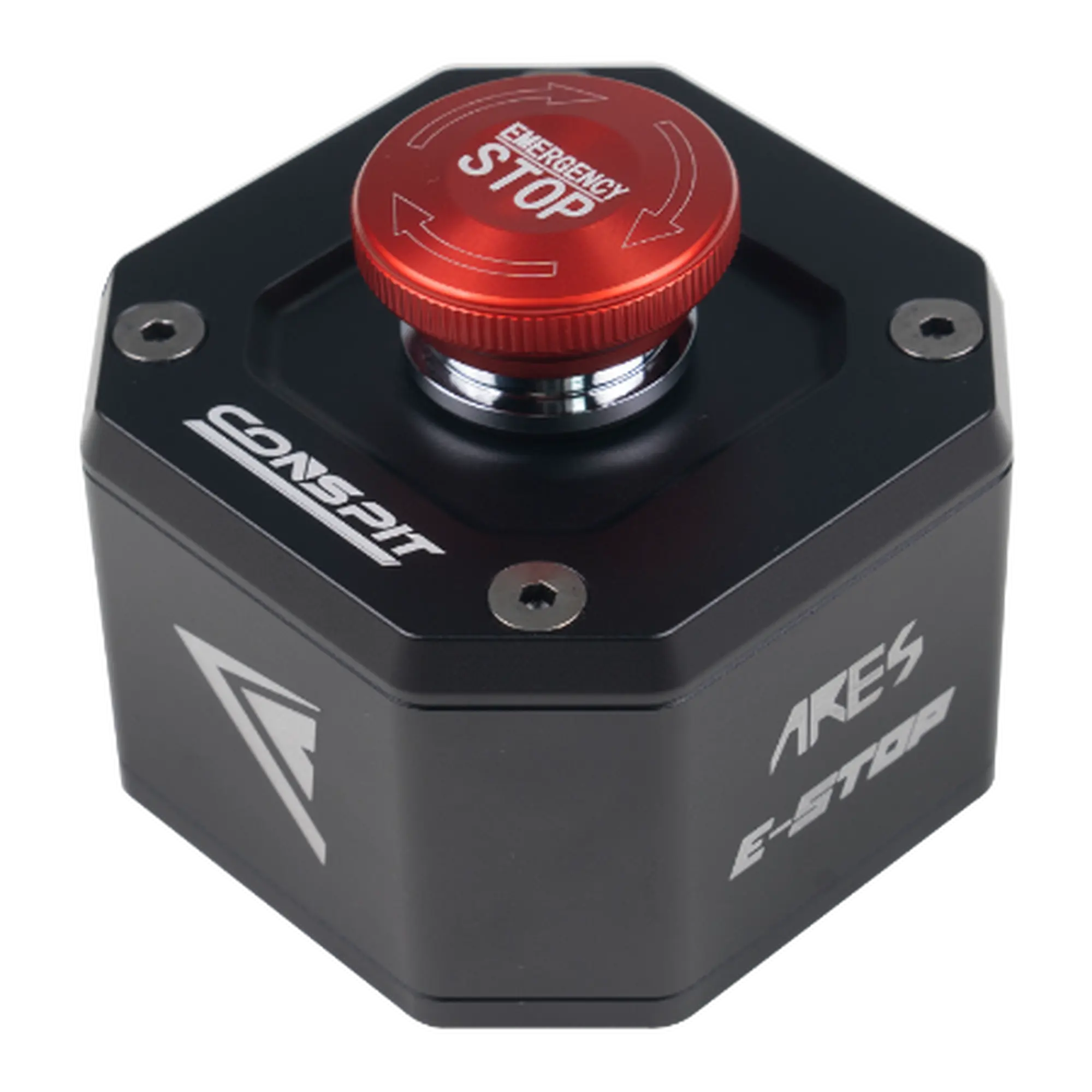 Conspit CES Emergency Stop - Pulsante di Arresto d'Emergenza Esterno per Wheelbase ARES Direct Drive - Nero