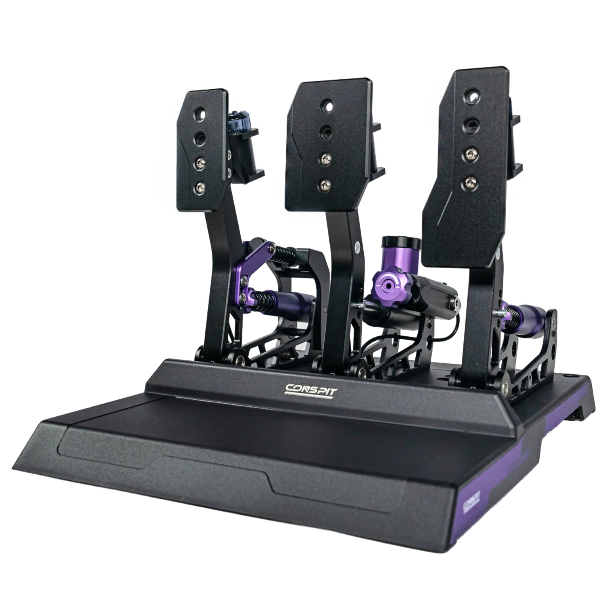 Conspit CPP-Lite 3 - Pedaliera Sim Racing a 3 Pedali con Freno Idraulico e M-DVF - Nero