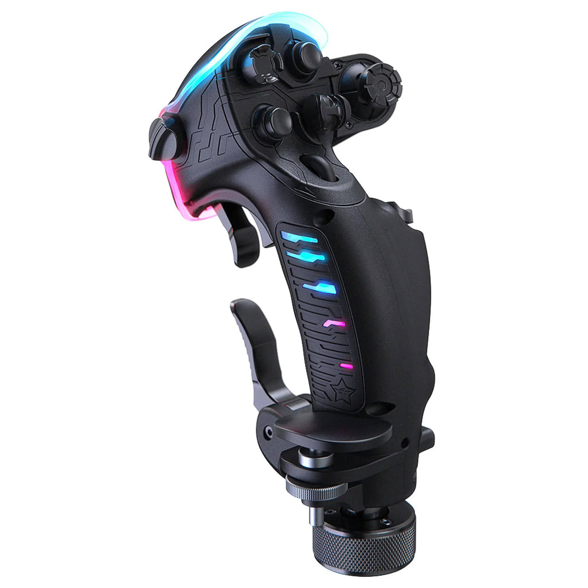 Virpil Controls Constellation ALPHA Prime L - Impugnatura joystick per mancini con corpo in metallo CNC e RGB programmabile - Nero