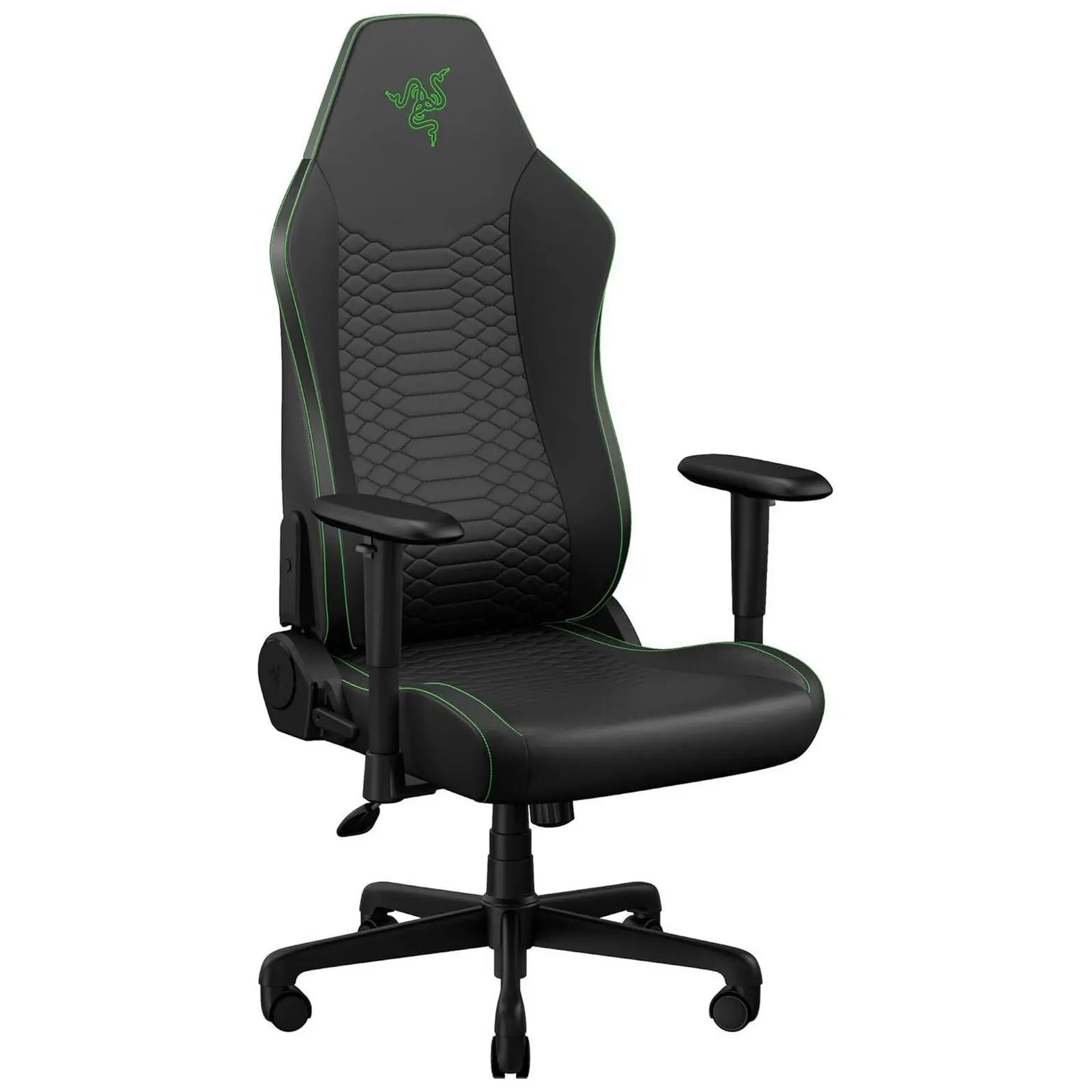 Razer Iskur V2 X NewGen - Sedia Gaming Ergonomica con Lordosi Integrata, Braccioli 2D e Schienale Reclinabile 152° - Nero/Verde