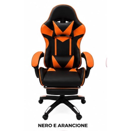 SEDIA GAMING WSE8156 ARANCIONE/NERO