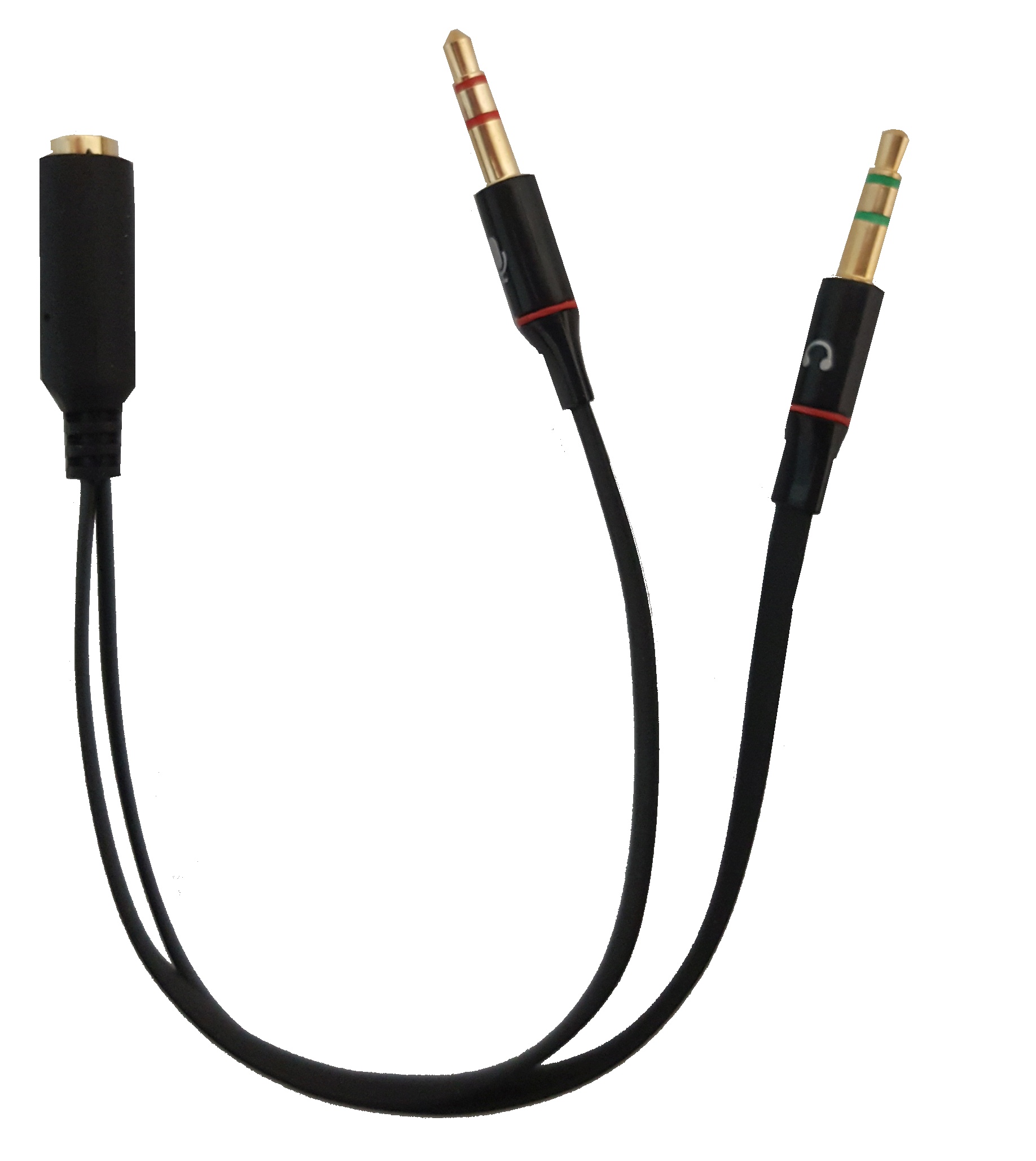 LINK ADATTATORE AUDIO CUFFIE E MICROFONO SU SMARTPHONE CONNETTORI 1 FEMMINA 3,5MM - 2 MASCHIO 3,5MM