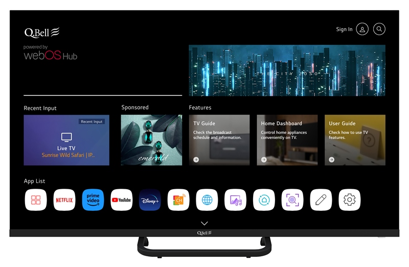 TV LED 50" QT50UWF9A ULTRA HD 4K SMART TV WEBOS WIFI DVB-T2