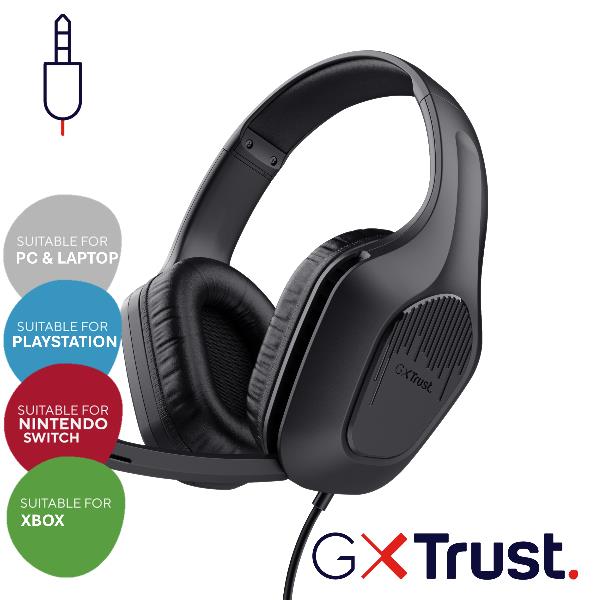 Trust GXT 417 Zirox Cuffie gaming leggere per …