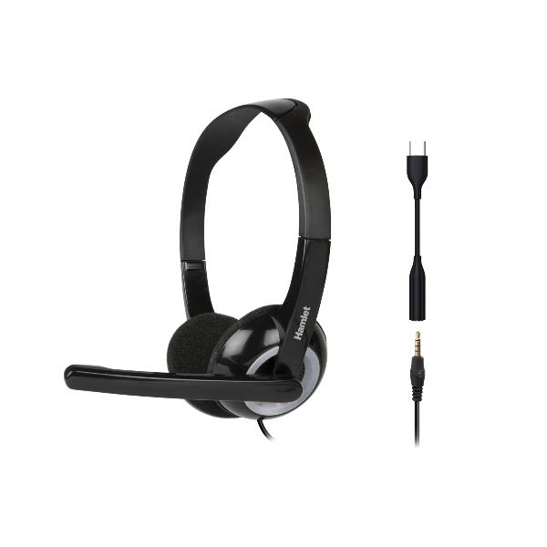 Cuffia Stereo con Microfono per ComputerUSB-C + Jack …