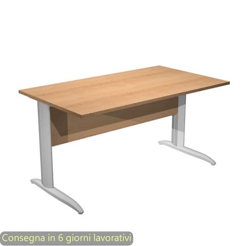 Scrivania lineare Easy - 140 x 80 x …