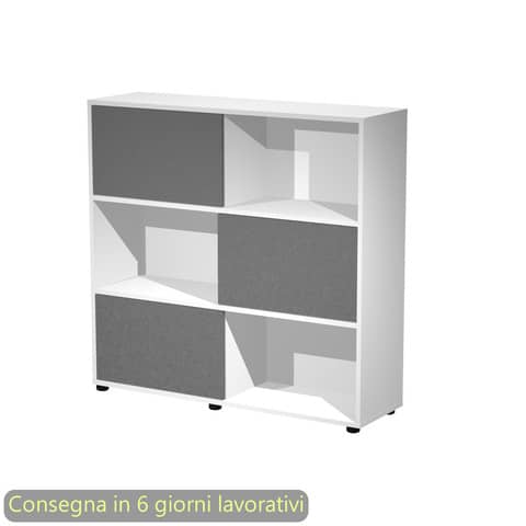 Libreria media Essence - 3 ante scorrevoli - …