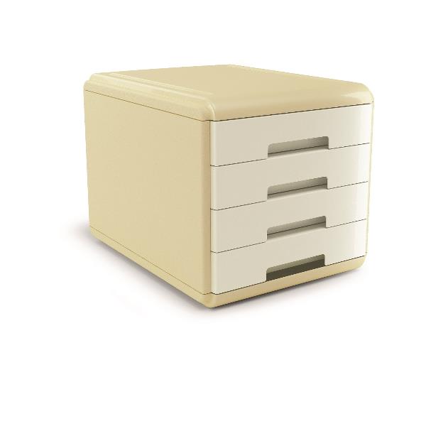 Cassettiera Vintage Milk - 4 cassetti - 29,5 …