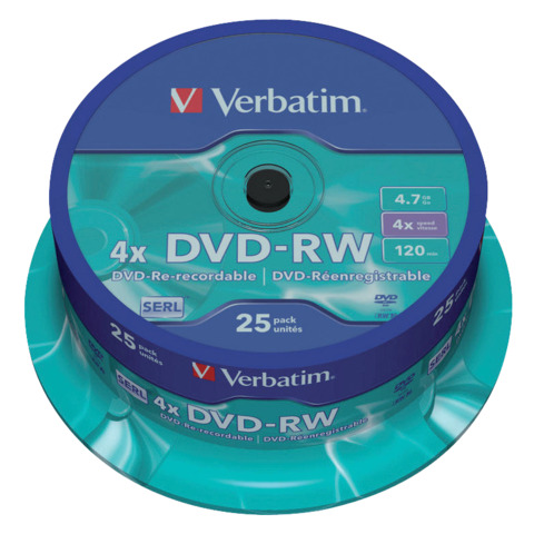 Verbatim - Confezione 25 DVD-RW - argento lucido …