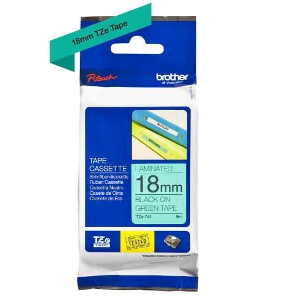 Brother - Nastro - Nero/Verde - TZE741 - …