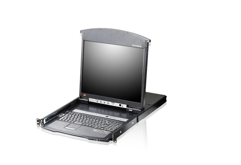ATEN 8-PORT CAT 5 DUAL RAIL 17 LCD …