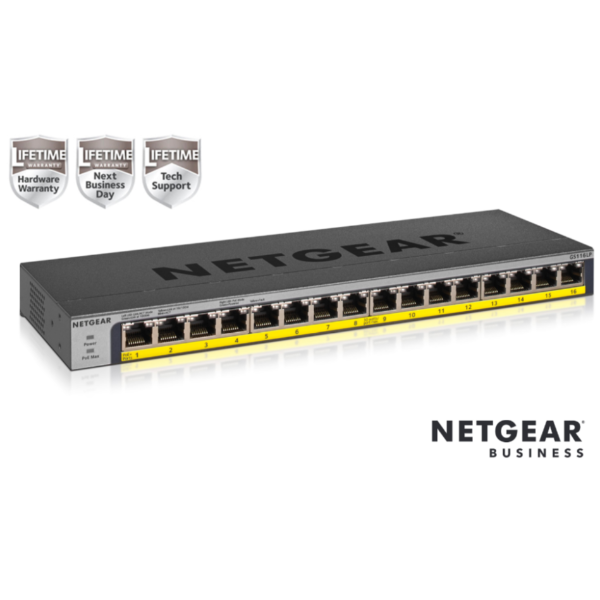 NETGEAR GS116LP - Switch - 16 x 10/100/1000 …