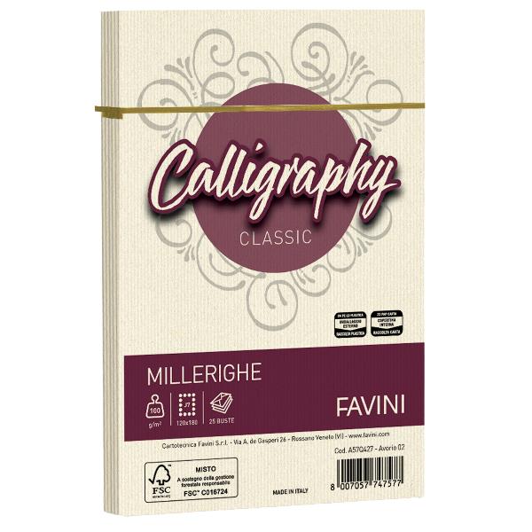 Busta Calligraphy Millerighe - 120 x 180 mm …
