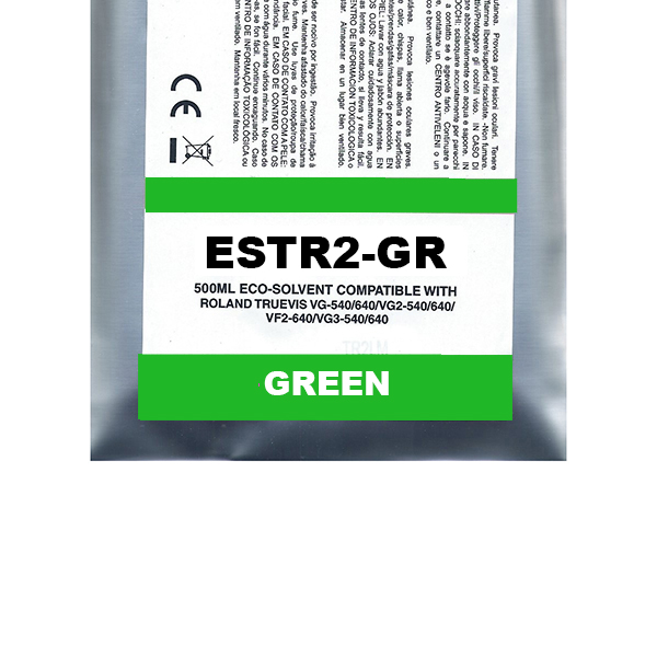 Green Pigment Eco-Solvent Ink Bag Roland TrueVIS SG2,VG2,VF2,SG3,VG3#500ML