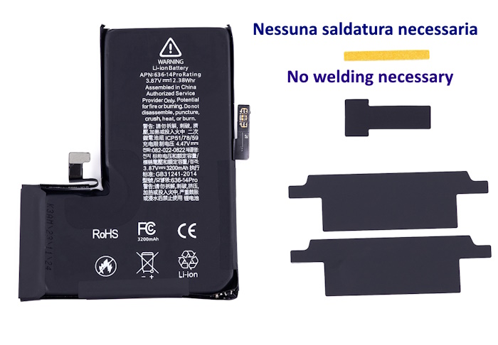 Batteria No-Welding Senza Saldatura per iPhone 12 Pro …