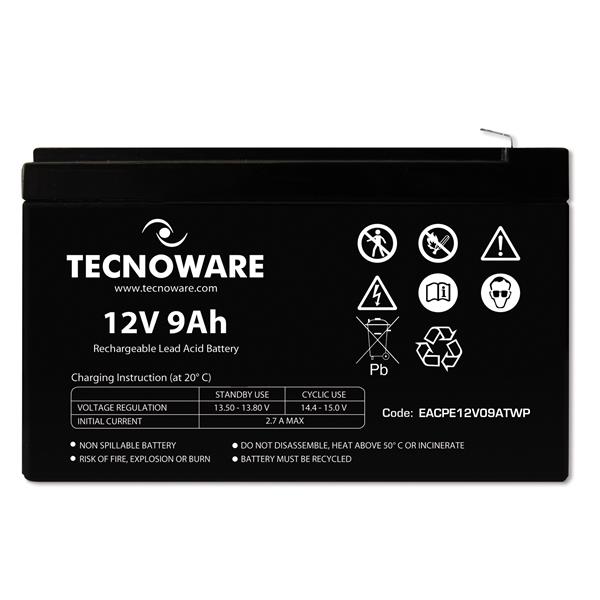 TECNOWARE EACPE12V09ATWP BATTERIA PER UPS ANTIFURTI 12V 9.0AH …