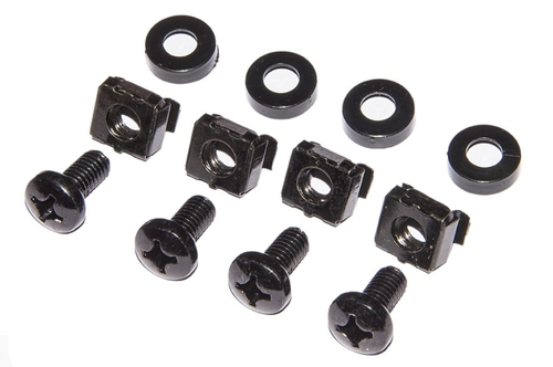 KIT VITI DADI E RONDELLE X ARMADIO RACK 50 PZ COLOR NERO