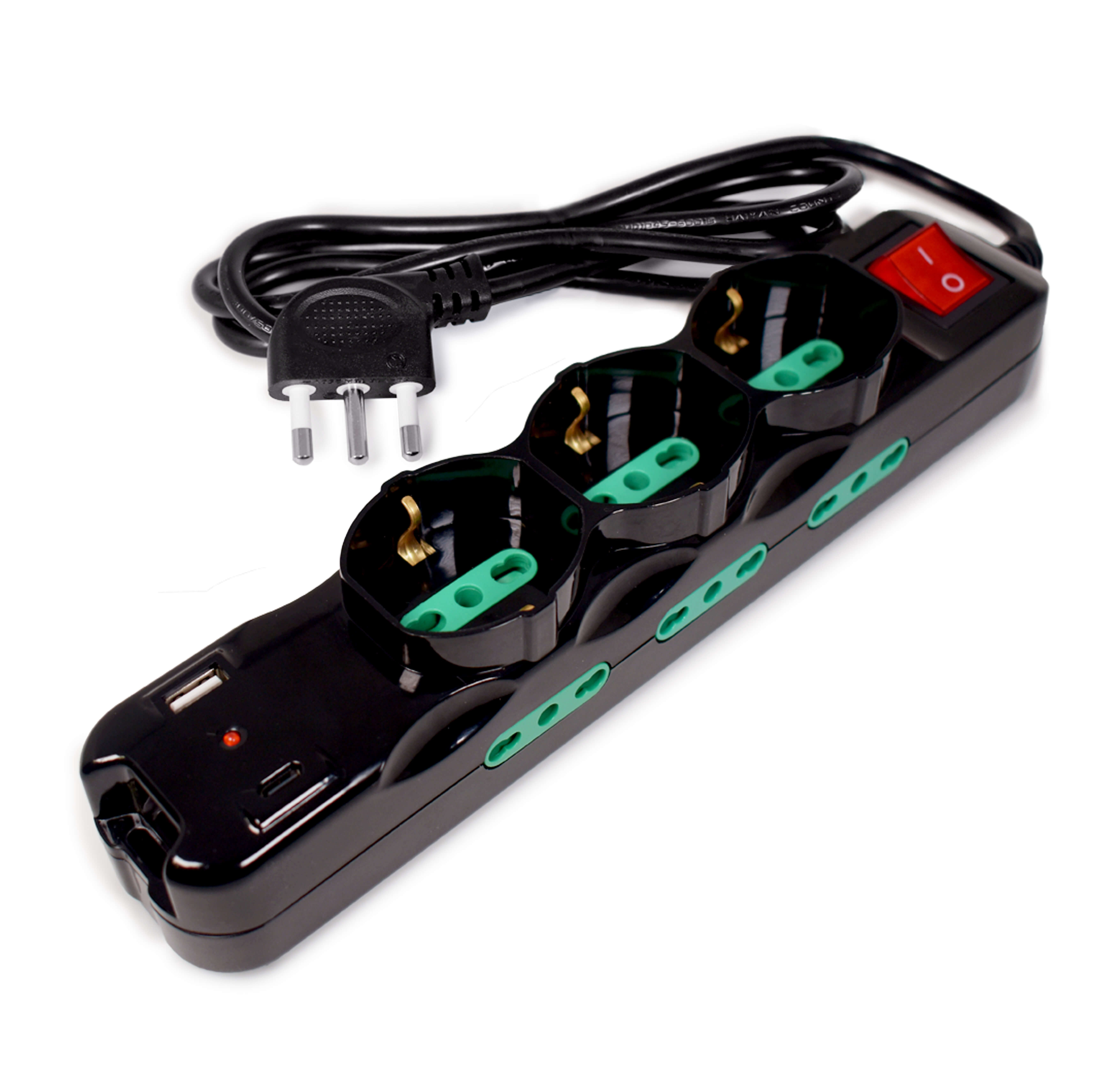 TECNOWARE FMP9IIGUSB MULTIPRESA 8 POSTI 3 x SCHUKO/ITA …
