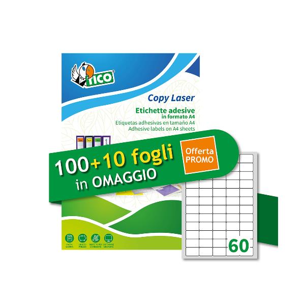 TICO LP4W-3723P ETICHETTE ADESIVE STAMPA LASER 37X23 mm …