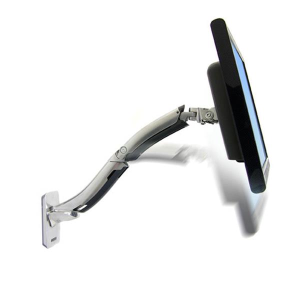 Ergotron MX - Kit montaggio (braccio snodato, base di montaggio, staffa di montaggio VESA) - Tecnologia brevettata Constant Force - per display LCD - alluminio lucidato - dimensione schermo: fino a 42" - installabile a parete