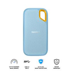 SanDisk Extreme - SSD - crittografato - 1 TB - esterno (portatile) - USB 3.2 Gen 2 (USB-C connettore) - 256 bit AES - blu cielo