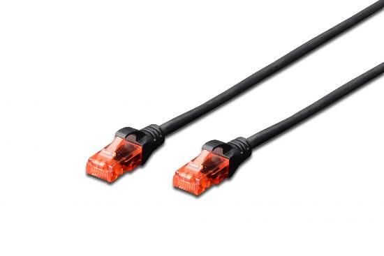 DIGITUS CAVO DI RETE PATCH U/UTP CAT 6 LSZH NON SCHERMATO 3 MT NERO
