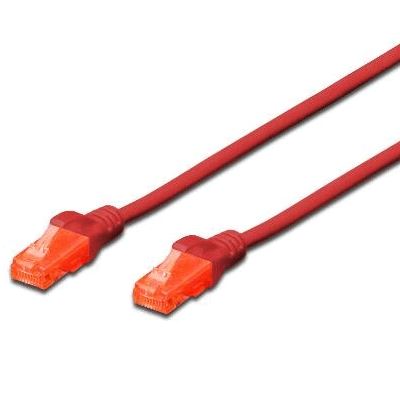 DIGITUS Professional - Cavo patch - RJ-45 (M) a RJ-45 (M) - 5 m - UTP - CAT 6e - senza alogeni, stampato, antiaggrovigliamento - rosso