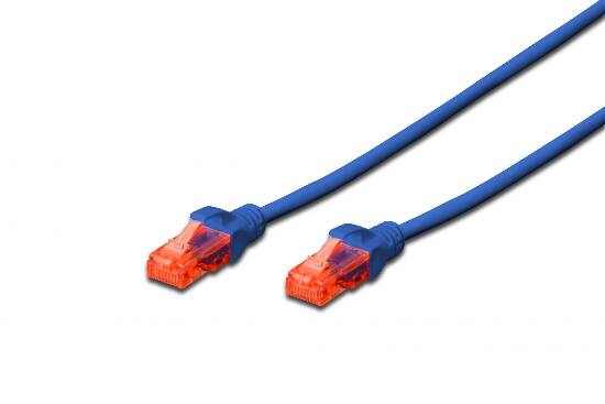 DIGITUS CAVO DI RETE PATCH U/UTP CAT 6 NON SCHERMATO 1 MT BLU