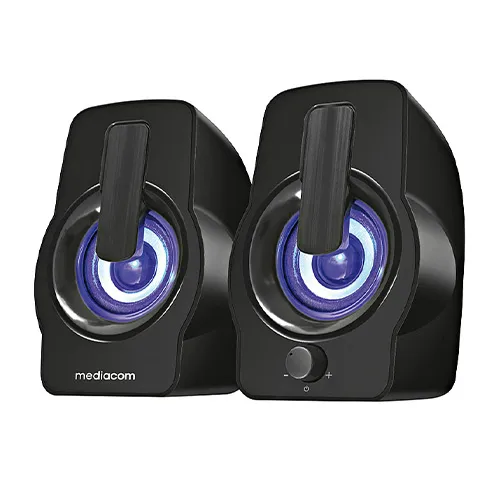 MEDIACOM M-MSA50 ALTOPARLANTI CON ILLUMINAZIONE LED RGB 6W JACK 3.5MM BLACK