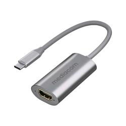 MEDIACOM MD-C306 CAVO ADATTATORE VIDEO IN ALLMINIO DA USB-C MASCHIO AD HDMI FEMMINA SUPPORTA 4K 60Hz