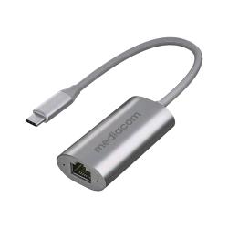 MEDIACOM MD-C323 ADATTATORE DA USB-C A GIGABIT ETHERNET IN ALLUMINIO