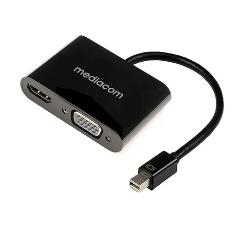 MEDIACOM MD-M200 ADATTATORE DA MINI DISPLAYPORT A HDMI O VGA