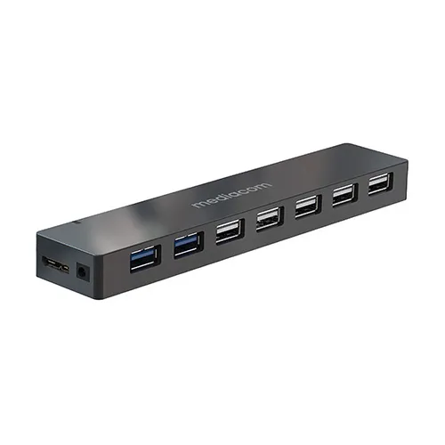 MEDIACOM MD-U106 HUB 7 PORTE 5 x USB-A 2.0 -2 x USB 3.0 ALIMENTATO