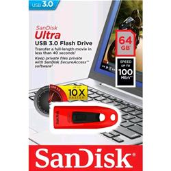 SanDisk Ultra - Chiavetta USB - 64 GB - USB 3.0 - nero